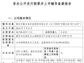 宇隆光电再启IPO：与兄弟公司莱特光电客户重合，均高度依赖京东方